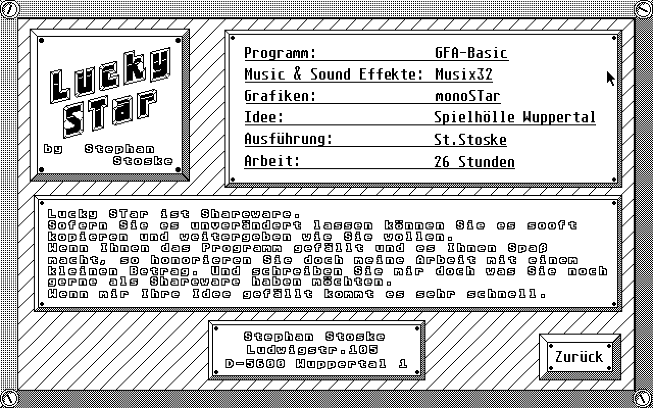 Lucky STar atari screenshot